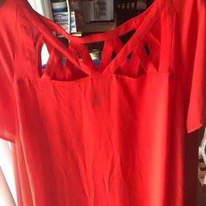 Bright red/pink Torrid blouse